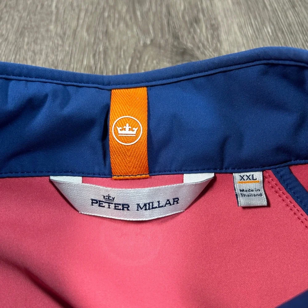 Peter Millar Hyperlight Merge Jacket XXL Pink Blue Hybrid Golf Windbreaker
